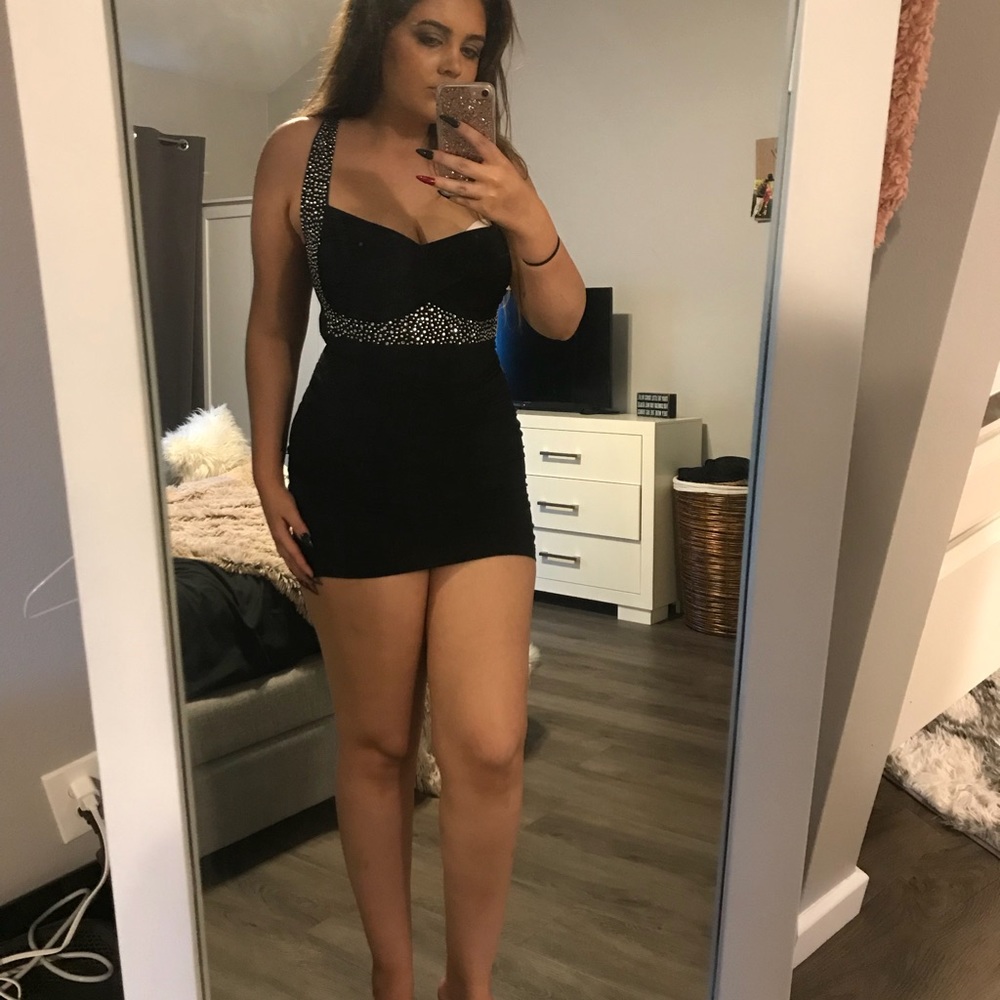 Rhinestone embellished dress